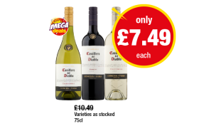 Casillero Del Diablo Chardonnay, Merlot, Pinot Grigio - Now Only £7.49 at Premier