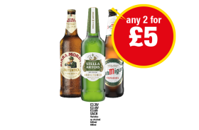 Birra Moretti, Stella Artois Unfiltered, San Miguel - Any 2 for £5 at Premier