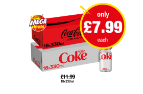 Coca Cola, Diet Coke - Now Only £7.99 at Premier