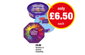 Heroes, Roses, Quality Streets - Now Only £6.50 at Premier