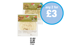 Jack's Naan Bread Garlic & Herb, Pizza Bases - Any 2 for £3 at Premier