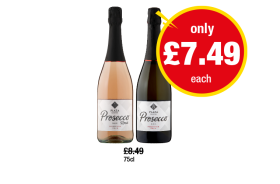 Plaza Prosecco, Rosé - Now Only £7.49 at Premier