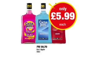 Cactus Jacks Schnapps Fruit Salad, Raspberry, Cherry - Now Only £5.99 at Premier