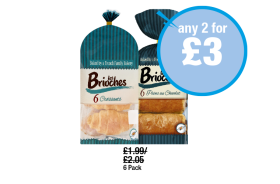 Les Brioches Croissants, Pains Au Chocolat - Any 2 for £3 at Premier