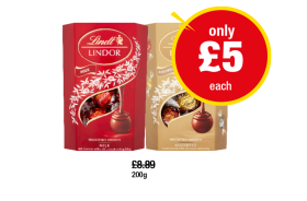 Lindor Milk, Assorted - Now Only £5 at Premier