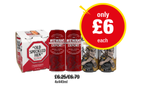 Old Speckled Hen, McEwan's, Hobgoblin Gold - Now Only £6 at Premier