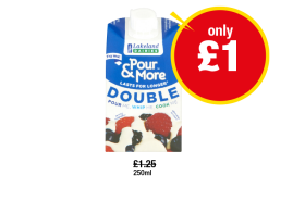 Pour & More Double Cream - Now Only £1 at Premier