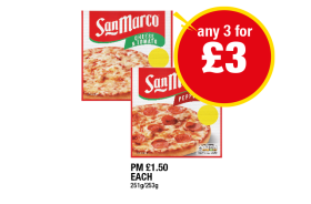 San Marco Cheese & Tomato, Pepperoni - Any 3 for £3 at Premier