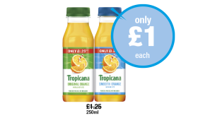 Tropicana Original Orange, Smooth - Now Only £1 at Premier