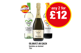 I Heart Wines Chardonnay, Bubbly, Merlot - Any 2 for £12 at Premier