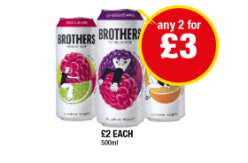 Brothers Berry Sub-Lime, Un-Berrylievable, Best Of The Zest - Any 2 for £3 at Premier