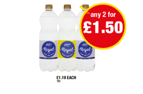 Carters Royal Indian Tonic Water, Low Calorie - Any 2 for £1.50 at Premier