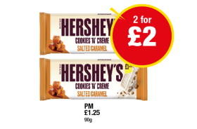 Hershey's Cookies 'N' Crème Salted Caramel - 2 for £2 at Premier