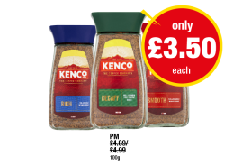 Kenco Rich, Decaff, Smooth - Now Only £3.50 each at Premier