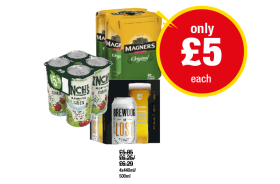 Magners, Inch's, Brewdog Lost - Now Only £5 each at Premier