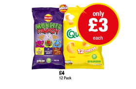 Monster Munch Variety Pack, Quavers - Now Only £3 each at Premier