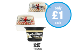 Nomadic Double Choc, Strawberry, GetPRO Yoghurt Vanilla - Now Only £1 each at Premier