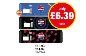 Pepsi, Max, Cherry Max - Now Only £6.39 each at Premier