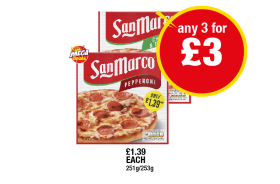 San Marco Cheese & Tomato, Pepperoni - Any 3 for £3 at Premier