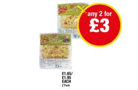 Jack's Pizza Base, Garlic & Herb Flatbread - Any 2 for £3 at Premier