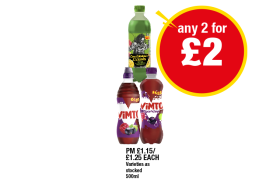 Levi Roots Carribean Crush, Vimto, Sparkling - Any 2 for £2 at Premier