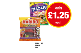 Maoam Pinballs, Sour Skeletons - Now Only £1.25 at Premier