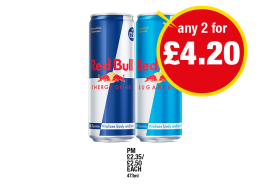 Red Bull, Sugarfree - Any 2 for £4.20 at Premier