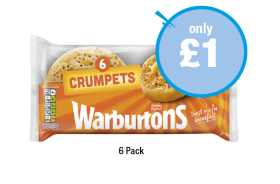 Warbutons Crumpets - Now Only £1 at Premier